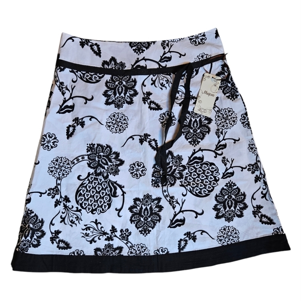 Summery Patterned Cotton Skirt Nwt Size M
